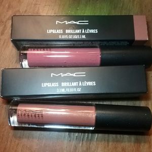 2 MAC Cosmetics.Lipglass-Beaux/MagicallyDelightful